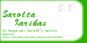 sarolta karikas business card